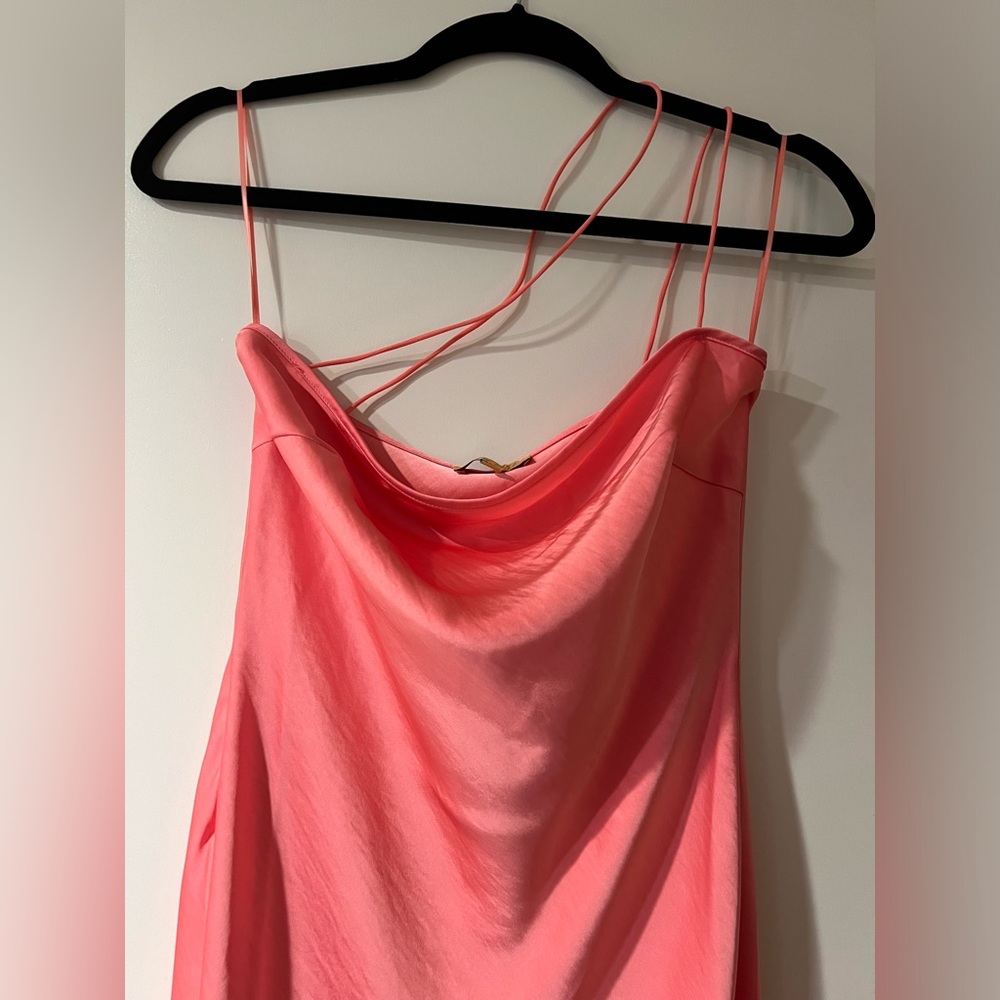 Pink maxi slip dress